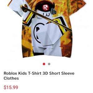 Roblox/Minecraft Kids 3D print short sleeve shirt